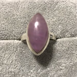 NWOT Sterling Silver Pink Purple Mix Marquis Kunzite Ring Size 9 Gemstone
